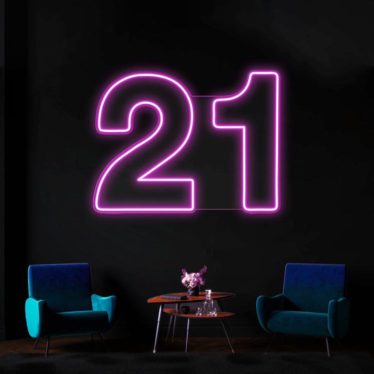 21 Neon Sign